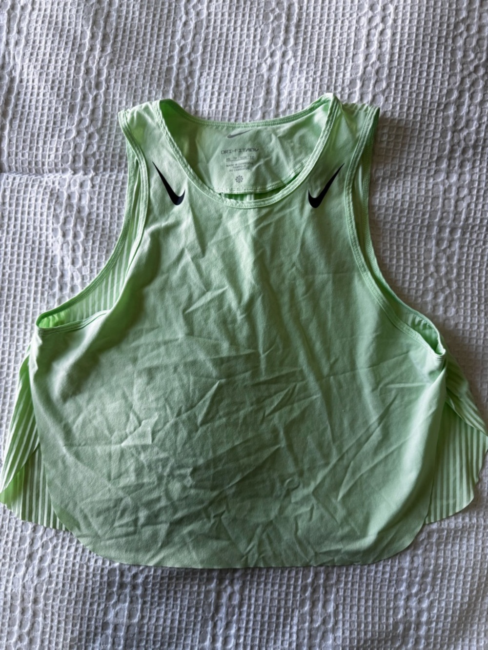 Nike Women’s Aeroswift Light Green Athletic Tank Top